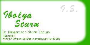 ibolya sturm business card